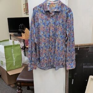 Vibrant Checkered Men's Button Down Shirt